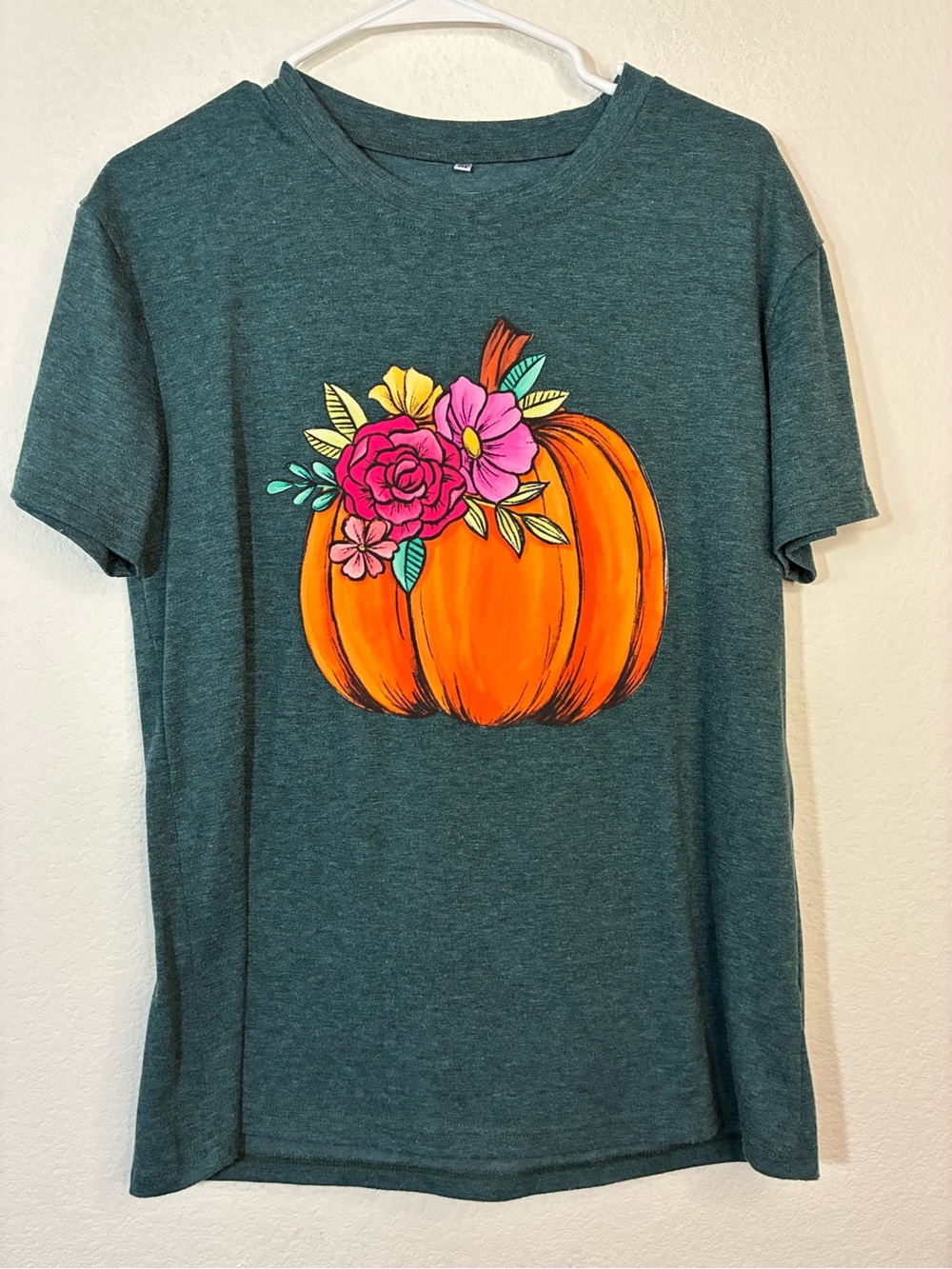 Beautiful Fall Vibrant Pumpkin Textured Short Sleeve Tee, Medium